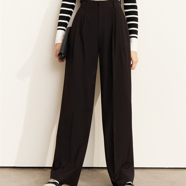 High Waist Suit Pants Casual Pants Drape Wide Leg